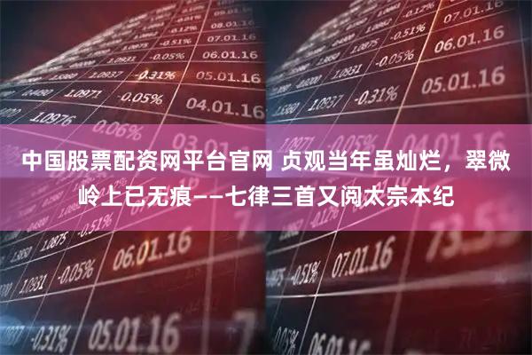 中国股票配资网平台官网 贞观当年虽灿烂，翠微岭上已无痕——七律三首又阅太宗本纪