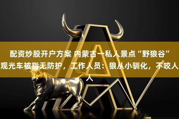 配资炒股开户方案 内蒙古一私人景点“野狼谷”观光车被指无防护，工作人员：狼从小驯化，不咬人